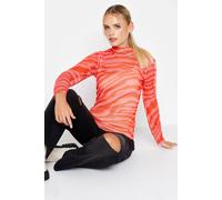 Pixiegirl Petite Zebra Mesh Top In Pink Pink