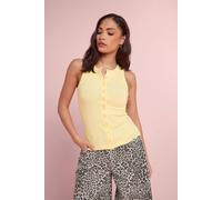 PixieGirl Women's Petite 2 Pack Ribbed Button Vest Top | Size: 10 PixieGirl Multicolor 10