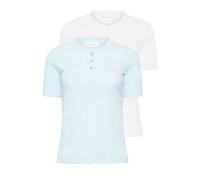 PixieGirl Women's Petite 2 Pack Waffle Henley T-Shirts in Blue | Size: 12