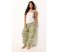 PixieGirl Women's Petite Abstract Harem Trousers in Green | Size: 14S