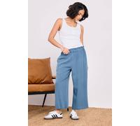 PixieGirl Women's Petite Acid Wash Cropped Trousers in Blue | Size: 14 PixieGirl Blue 14