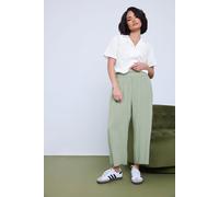 PixieGirl Women's Petite Acid Wash Cropped Trousers in Light Green | Size: 10 PixieGirl Light Green 10