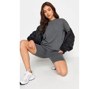 PixieGirl Women's Petite Acid Wash T-Shirt & Shorts Set in Grey | Size: 14 PixieGirl Grey 14