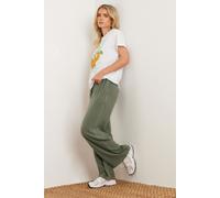 PixieGirl Women's Petite Acid Wash Wide Leg Trousers in Green | Size: 16 PixieGirl Green 16