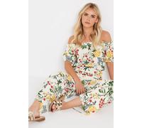PixieGirl Women's Petite Bardot Top in Cream | Size: 8