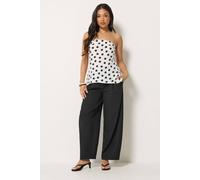 PixieGirl Women's Petite Barrel Leg Trousers in Black | Size: 16S PixieGirl Black 16S