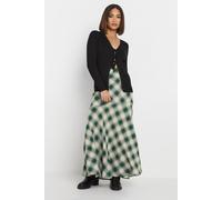 PixieGirl Women's Petite Blurred Check Maxi Skirt in Green | Size: 14 PixieGirl Green 14