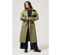 PixieGirl Women's Petite Buckle Trench Coat in Green | Size: 16 PixieGirl Green 16