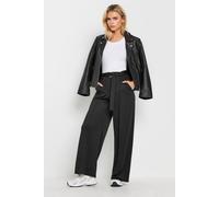 PixieGirl Women's Petite Buckle Wide Leg Trousers in Black | Size: 12 PixieGirl Black 12