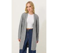 PixieGirl Women's Petite Cable Knit Cardigan in Grey | Size: 6-8 PixieGirl Grey 6-8