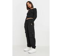 PixieGirl Women's Petite Cargo Joggers in Black | Size: 12 PixieGirl Black 12