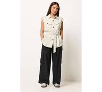 PixieGirl Women's Petite Cargo Wide Leg Trousers in Black | Size: 10S PixieGirl Black 10S