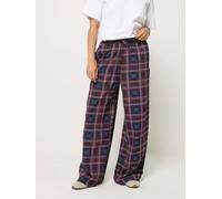 PixieGirl Women's Petite Check Print Wide Leg Trousers in Burgundy | Size: 18S