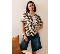 PixieGirl Women's Petite Cow Print Tie Back Top in Brown | Size: 12 PixieGirl Brown 12