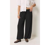 PixieGirl Women's Petite Crepe Balloon Trousers in Black | Size: 10S