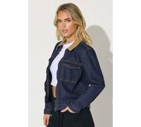 PixieGirl Women's Petite Denim Trucker Jacket in Indigo | Size: 10 PixieGirl Indigo 10