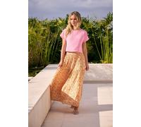 PixieGirl Women's Petite Ditsy Floral Maxi Skirt in Orange | Size: 16 PixieGirl Orange 16