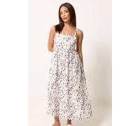 PixieGirl Women's Petite Ditsy Floral Midi Dress in White | Size: 12 PixieGirl White 12
