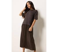 PixieGirl Women's Petite Drop Waist Maxi Dress in Chocolate | Size: 14 PixieGirl Chocolate 14