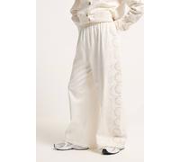 PixieGirl Women's Petite Embroidered Wide Leg Trousers in Ivory | Size: 12S