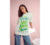 PixieGirl Women's Petite 'Enjoy Sprite' Slogan T-Shirt in Light Green | Size: 8
