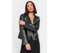 PixieGirl Women's Petite Faux Leather Jacket in Black | Size: 8