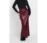 PixieGirl Women's Petite Faux Leather Skirt in Red | Size: 12 PixieGirl Red 12