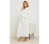 PixieGirl Women's Petite Fleece Maxi Dressing Gown in White | Size: 10-12 PixieGirl White 10-12