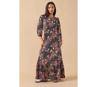 PixieGirl Women's Petite Floral Maxi Dress in Black | Size: 12 PixieGirl Black 12