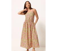 PixieGirl Women's Petite Floral Midi Dress in Green | Size: 18