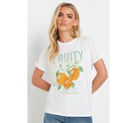PixieGirl Women's Petite 'Fruity' Graphic T-Shirt in White | Size: 12 PixieGirl White 12