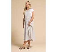 PixieGirl Women's Petite Gingham Pinafore Dress in Natural | Size: 10 PixieGirl Natural 10