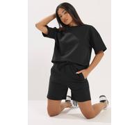 PixieGirl Women's Petite Jersey T-Shirt & Shorts Set in Black | Size: 18 PixieGirl Black 18