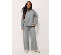 PixieGirl Women's Petite Jersey Top & Joggers Set in Grey | Size: 18