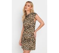 PixieGirl Women's Petite Leopard Print Mini Dress in Brown | Size: 12