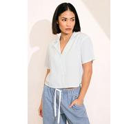 Petite Linen Cropped Shirt PixieGirl White 16