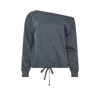 PixieGirl Women's Petite Off-Shoulder Sweatshirt in Dark Blue | Size: 8