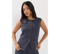 PixieGirl Women's Petite Pinstripe Waistcoat in Dark Navy | Size: 14 PixieGirl Dark Navy 14