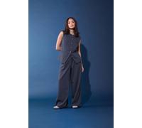 PixieGirl Women's Petite Pinstripe Wide Leg Trousers in Mid Navy | Size: 12S PixieGirl Mid Navy 12S
