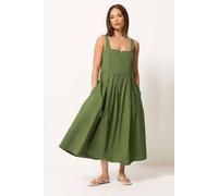 PixieGirl Women's Petite Pleated Midi Dress in Olive | Size: 10 PixieGirl Olive 10