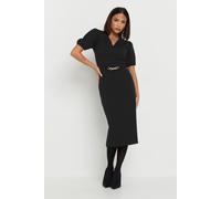 PixieGirl Women's Petite Scuba Midi Dress in Black | Size: 10 PixieGirl Black 10