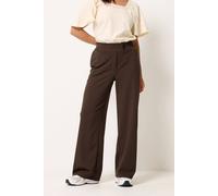 PixieGirl Women's Petite Scuba Wide Leg Trousers in Chocolate | Size: 14 PixieGirl Chocolate 14