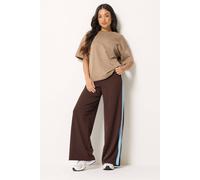 PixieGirl Women's Petite Scuba Wide Leg Trousers in Chocolate | Size: 8 PixieGirl Chocolate 8