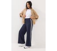 PixieGirl Women's Petite Side Stripe Trousers in Mid Navy | Size: 14S