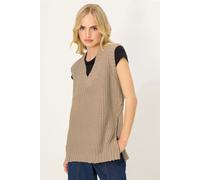 PixieGirl Women's Petite Sleeveless Jumper in Light Beige | Size: 6-8 PixieGirl Light Beige 6-8