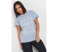 PixieGirl Women's Petite Slogan T-Shirt in Blue | Size: 16 PixieGirl Blue 16