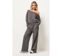 PixieGirl Women's Petite Slouch Wide Leg Jumpsuit in Grey | Size: 18 PixieGirl Grey 18