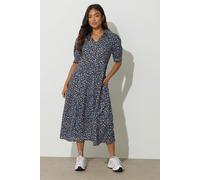 PixieGirl Women's Petite Spot Collar Midi Dress in Black | Size: 10 PixieGirl Black 10