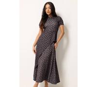 PixieGirl Women's Petite Spot Maxi Dress in Chocolate | Size: 16