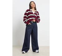 PixieGirl Women's Petite Stretch Wide Leg Jeans in Indigo | Size: 12S PixieGirl Indigo 12S